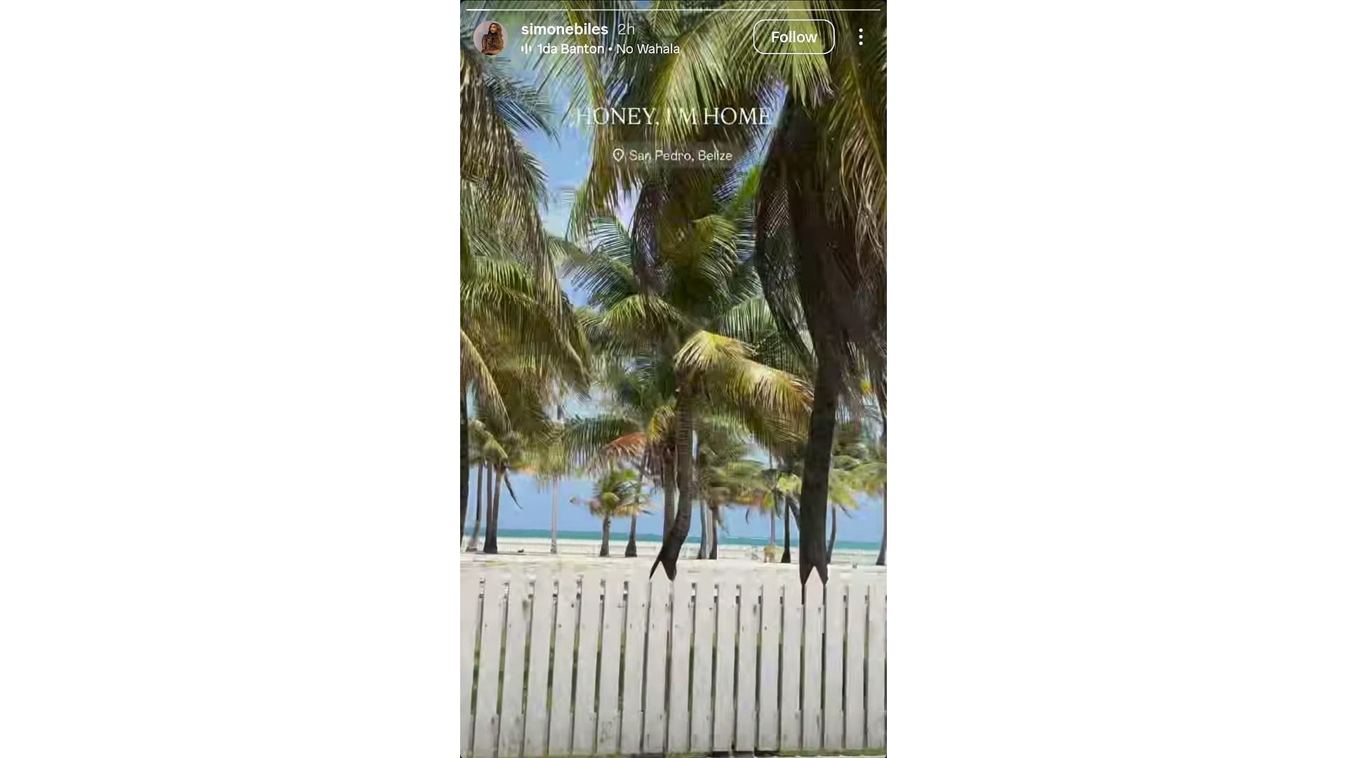 Glimpses from Biles' vacation in San Pedro (Image via: @simonebiles)